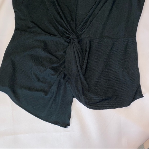 Shein Curve Rib-Knit Twist Front Blouse, 1XL - Picture 3 of 6